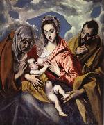 El Greco The Holy Family iwth St Anne USA oil painting artist
